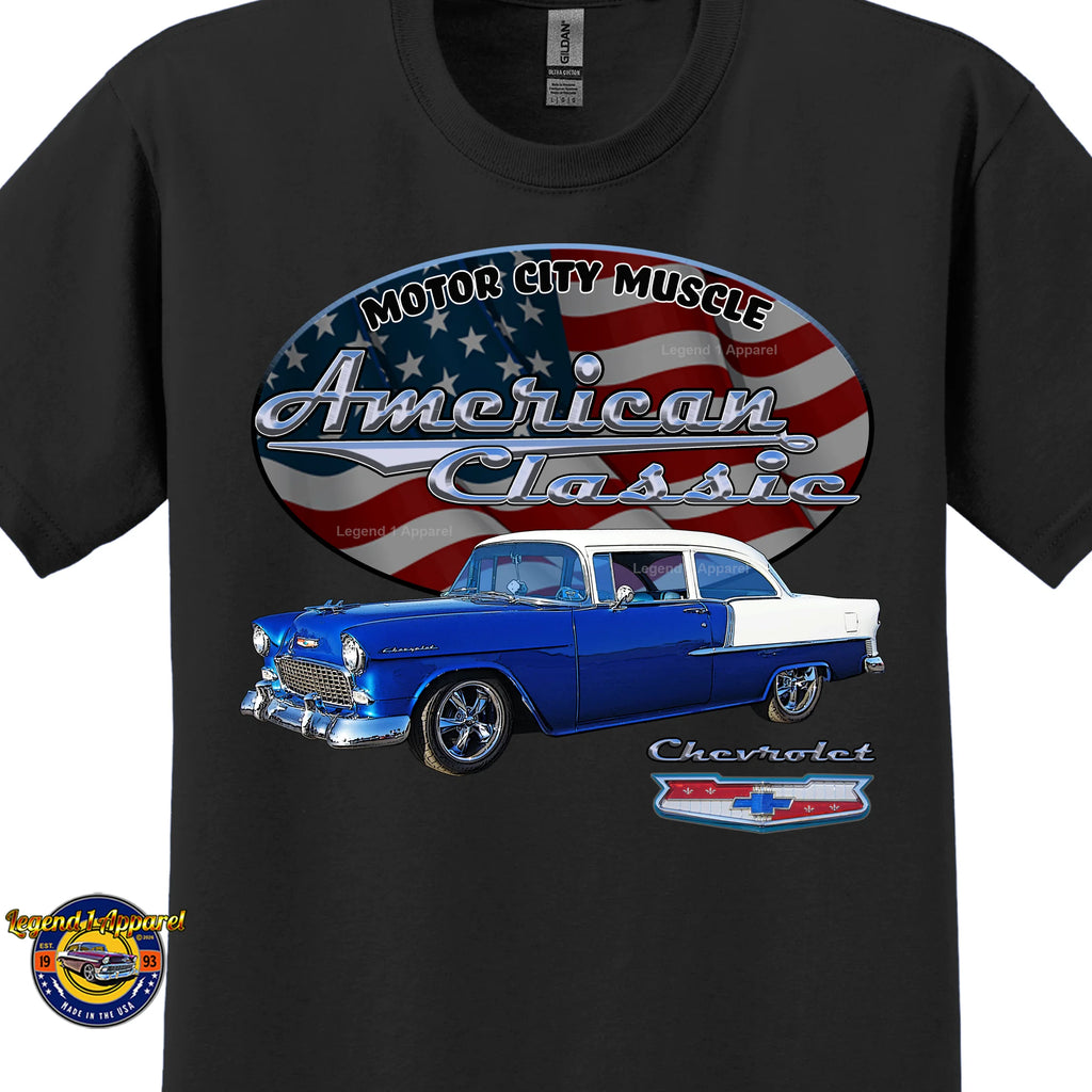 1955 Chevrolet Bel Air Coupe - American Classic Muscle Car T-shirt