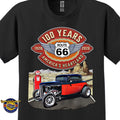 1932 Ford Coupe Classic Car Graphic Tee – Route 66 100 Years T-Shirt