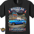 1957 Pontiac Safari Station Wagon Classic Car Graphic Tee – Route 66 Centennial T-Shirt