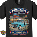 1957 Chevrolet Pick Up 3100 Classic Truck Graphic Tee – Route 66 Centennial T-Shirt