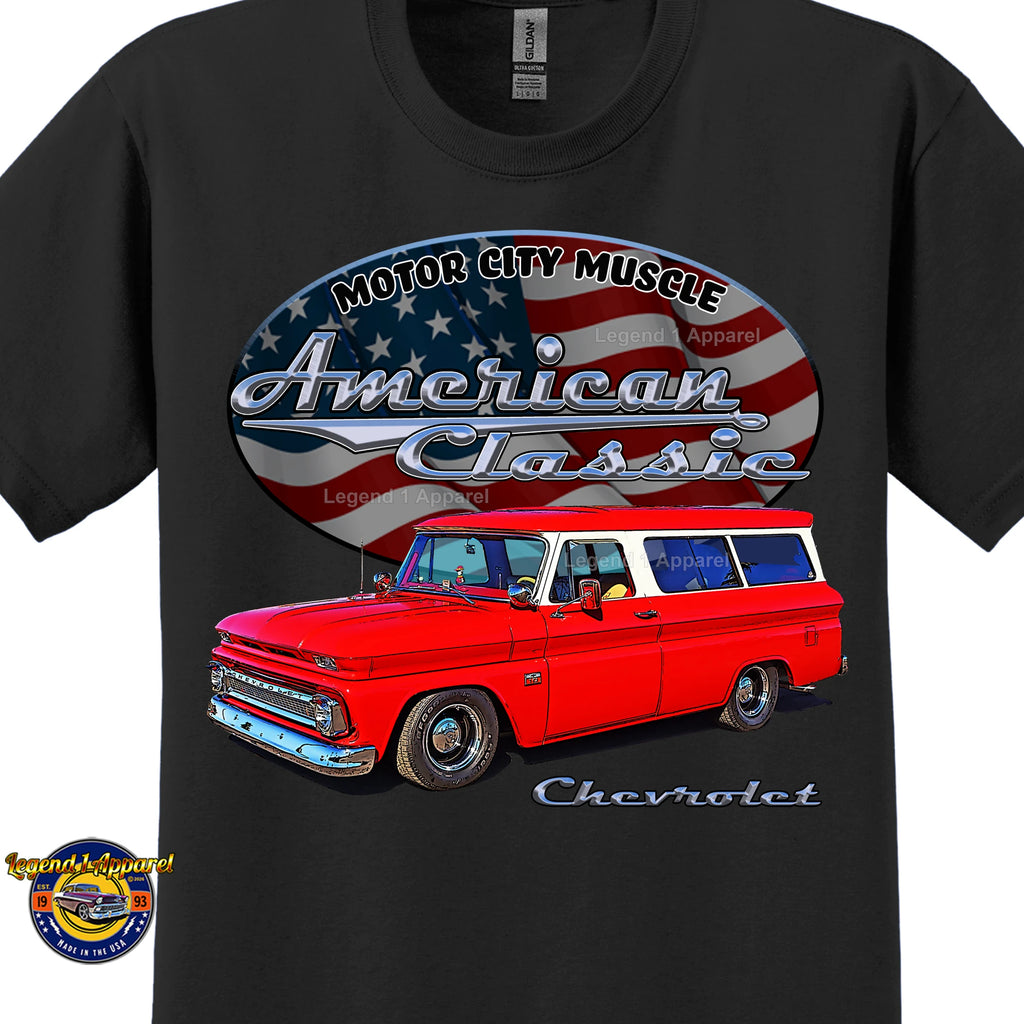 1966 Chevrolet Suburban Carryall - American Classic Muscle Truck T-shirt
