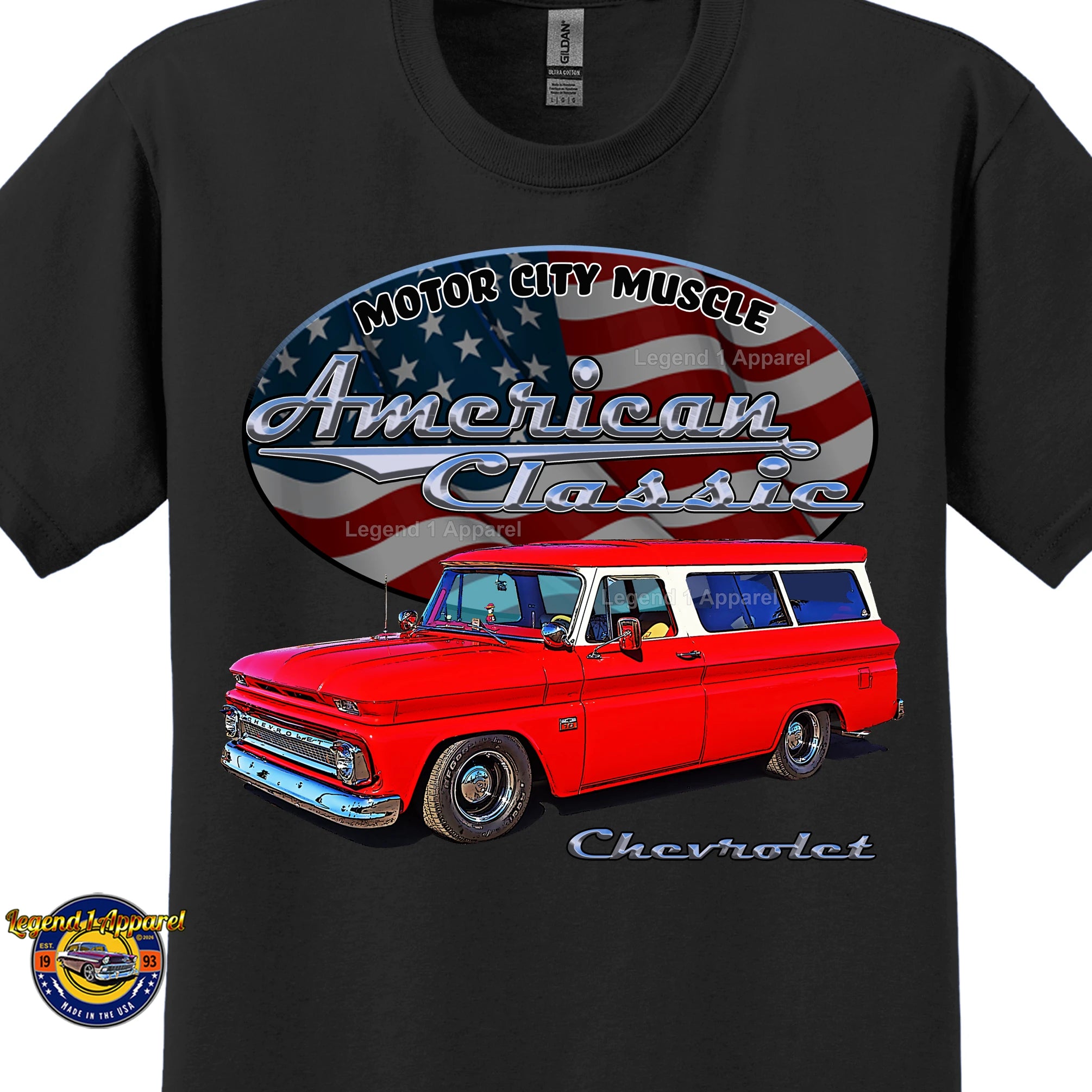 1966 Chevrolet Suburban Carryall - American Classic Muscle Truck T-shirt
