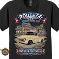 1957 Chevrolet Pick up Classic Truck Graphic Tee – Route 66 Centennial T-Shirt