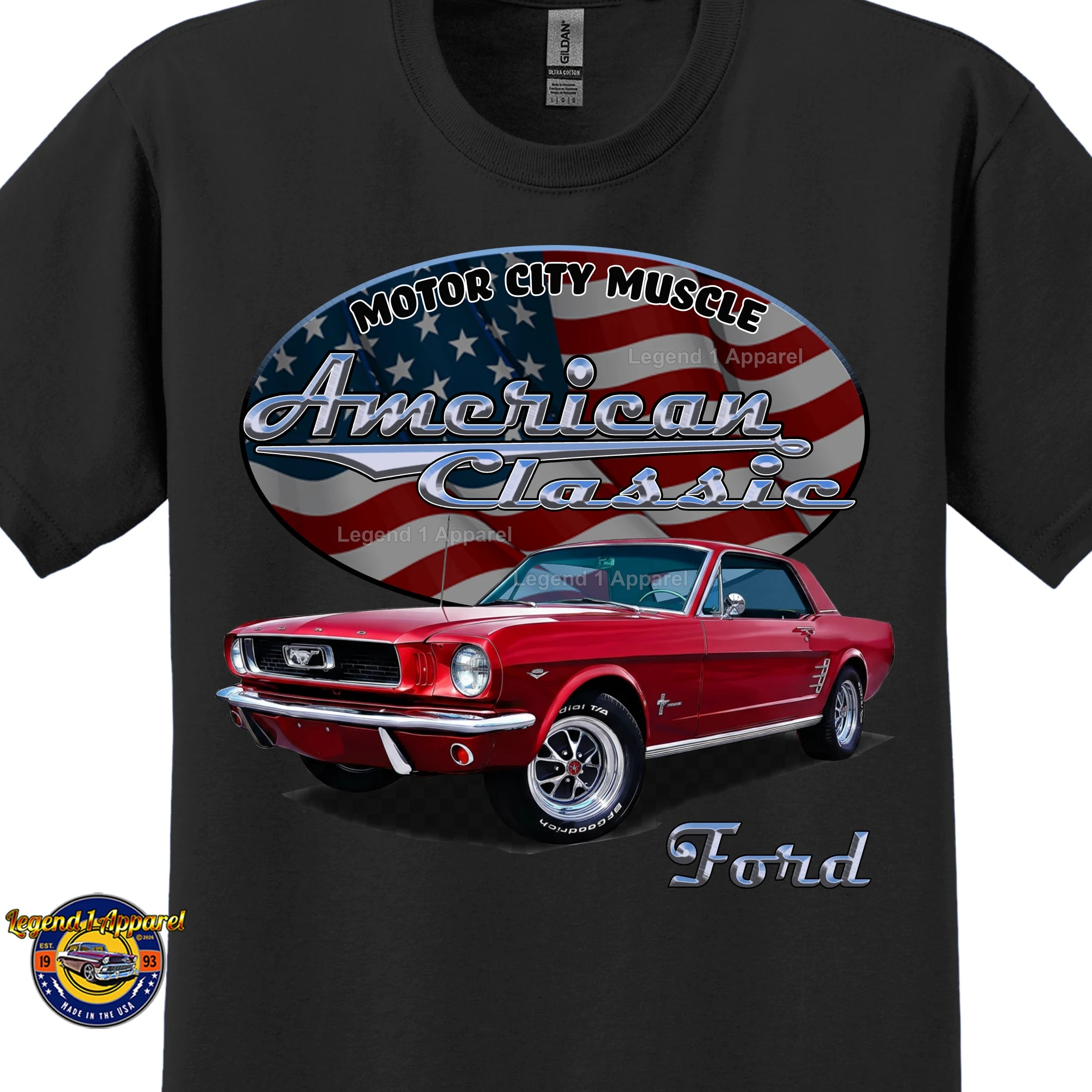 1966 Ford Mustang Coupe - American Classic Muscle Car T-shirt