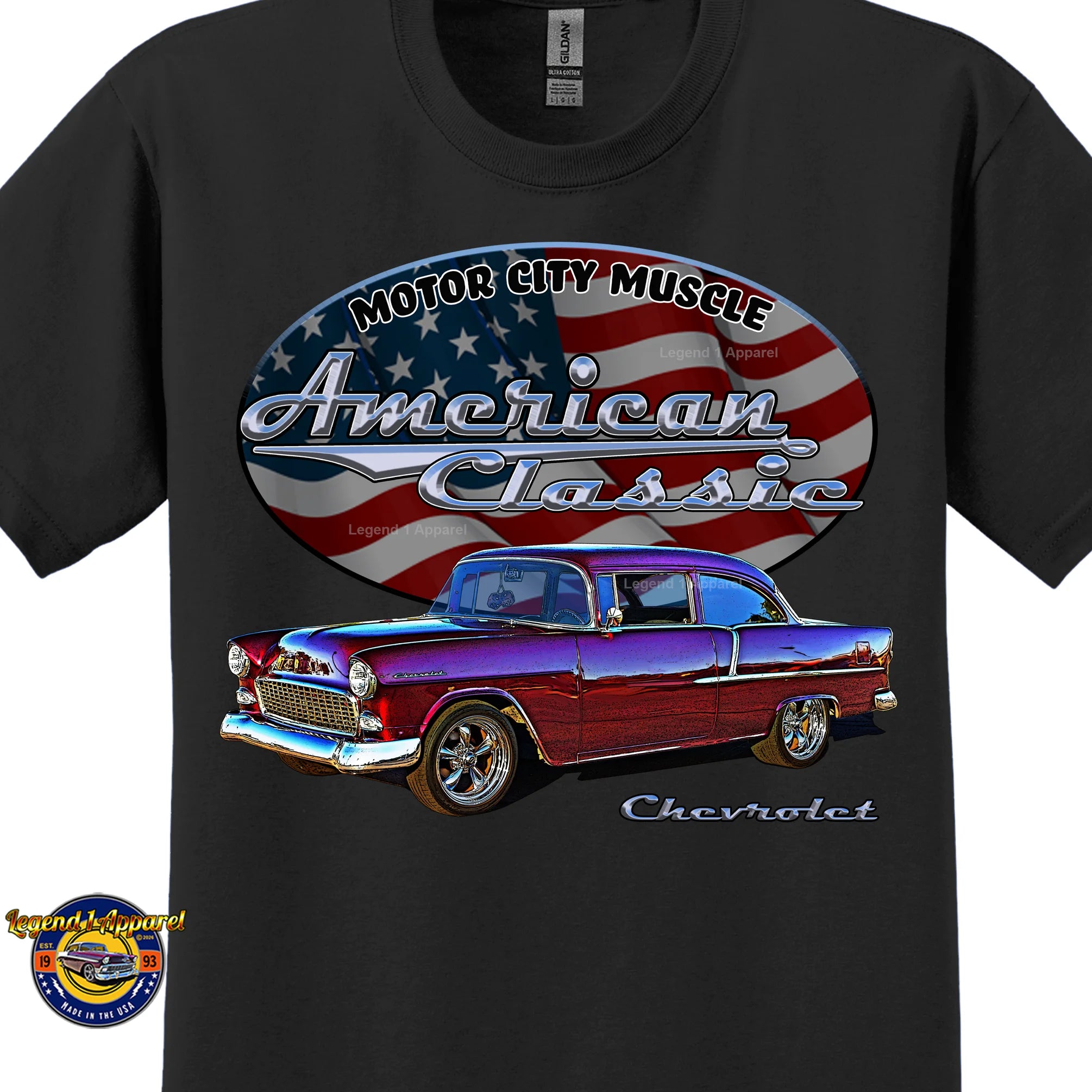 1955 Chevrolet Del Ray Coupe - American Classic Muscle Car T-shirt