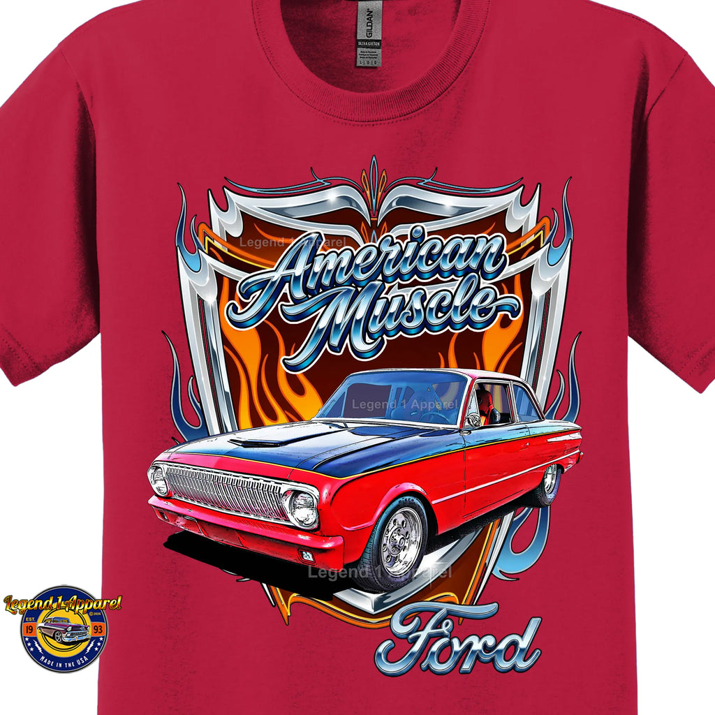 1963 Ford Falcon American Muscle T-Shirt –63 Ford Coupe Car Graphic Tee
