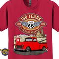 1956 Chevrolet Pick up Classic Truck Graphic Tee – Route 66 100 Years T-Shirt