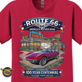 1969 Chevrolet Corvette C3 Classic Car Graphic Tee – Route 66 Centennial T-Shirt