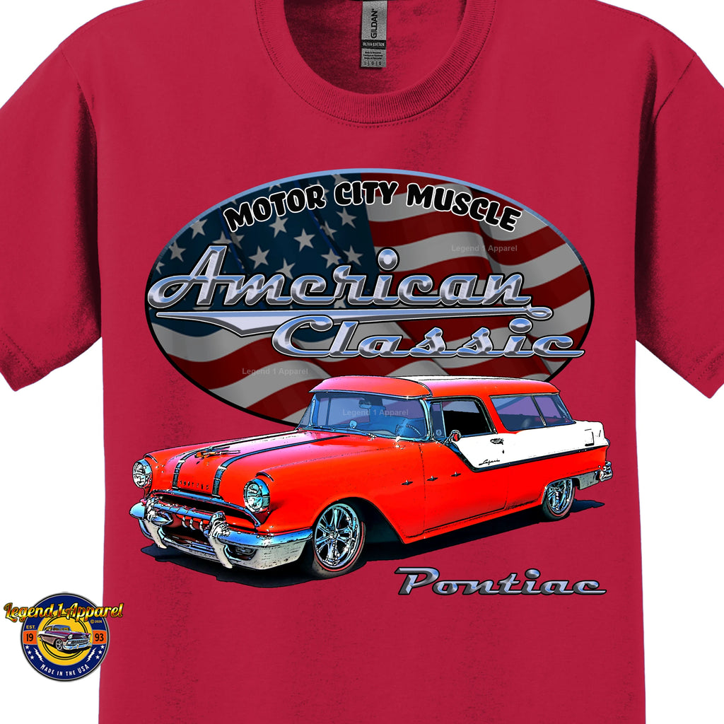 1956 Pontiac Safari Station Wagon - American Classic Muscle Car T-shirt
