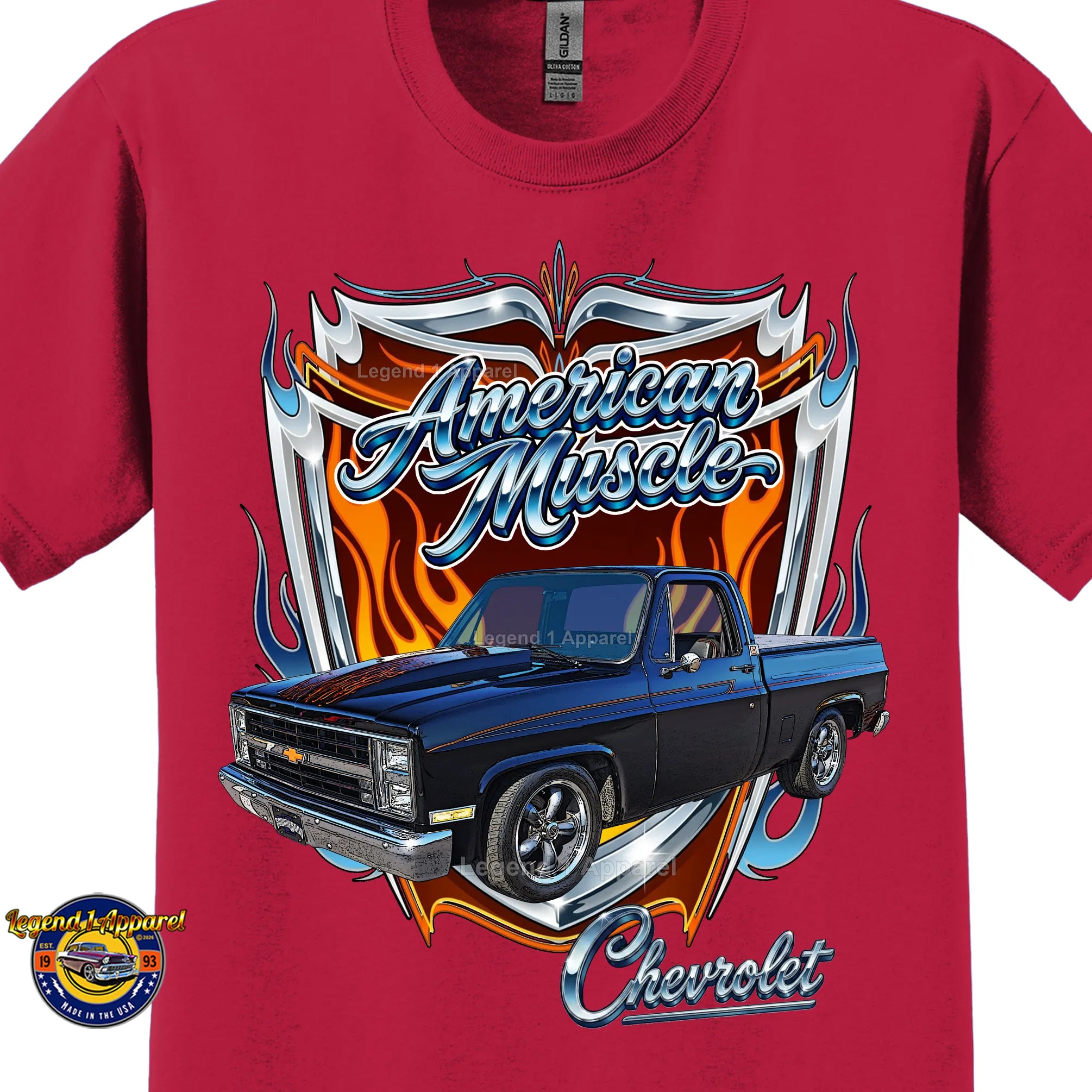 1985 Chevrolet Truck American Muscle T-Shirt – 85 Chevy C10 Classic Pick Up Graphic Tee