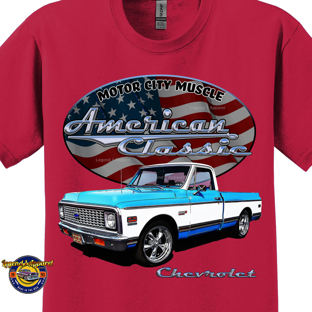 1972 Chevrolet C10 Pick Up - American Classic Muscle Truck T-shirt