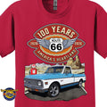 1972 Chevrolet Pick up Classic Truck Graphic Tee – Route 66 100 Years T-Shirt