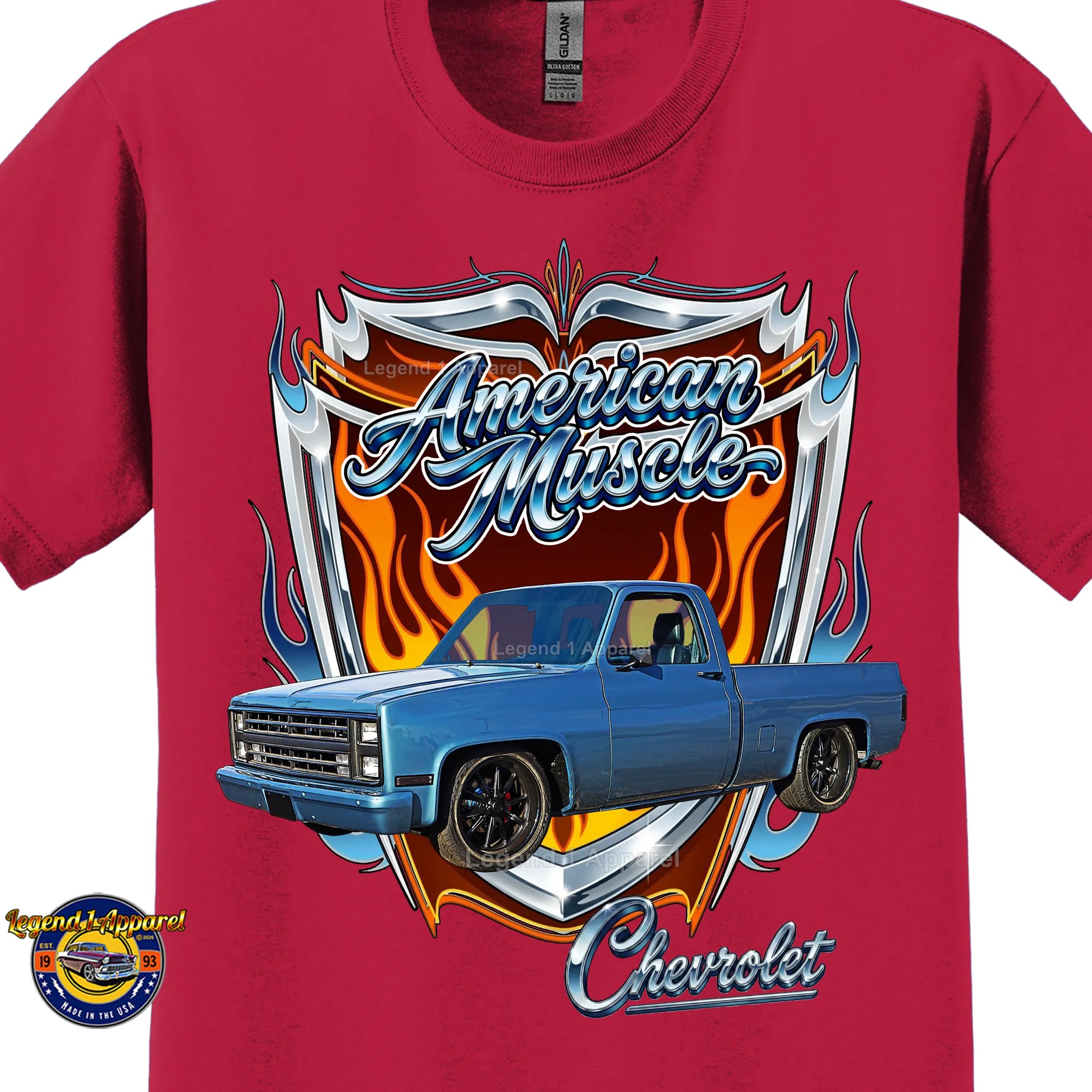 1986 Chevrolet Truck American Muscle T-Shirt – 86 Chevy C10 Classic Pick Up Graphic Tee