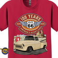 1957 Chevrolet Pick up Classic Truck Graphic Tee – Route 66 100 Years T-Shirt