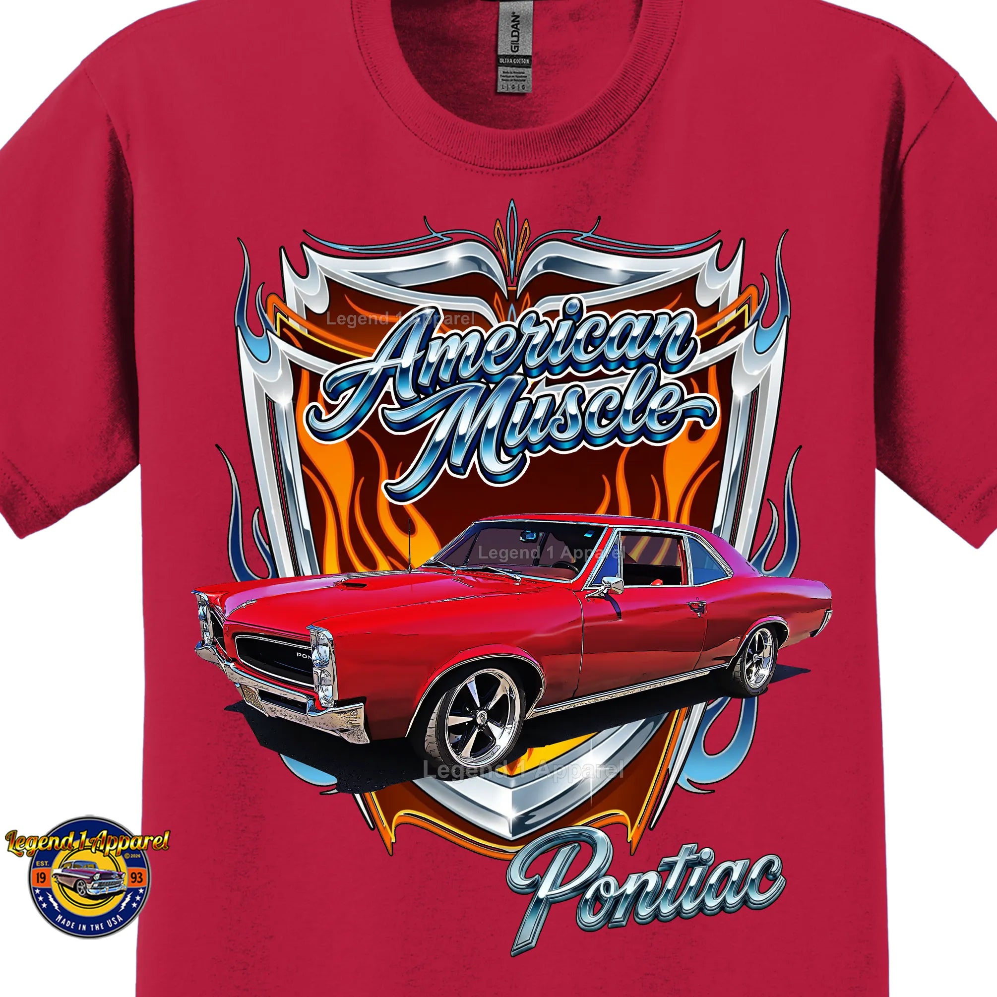 1965 Pontiac Le Mans American Muscle T-Shirt – 65 Lemans Classic Car Graphic Tee