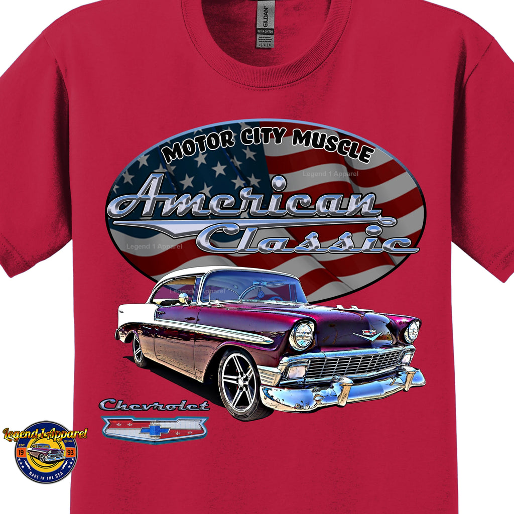 1956 Chevrolet Bel Air Coupe - American Classic Muscle Car T-shirt