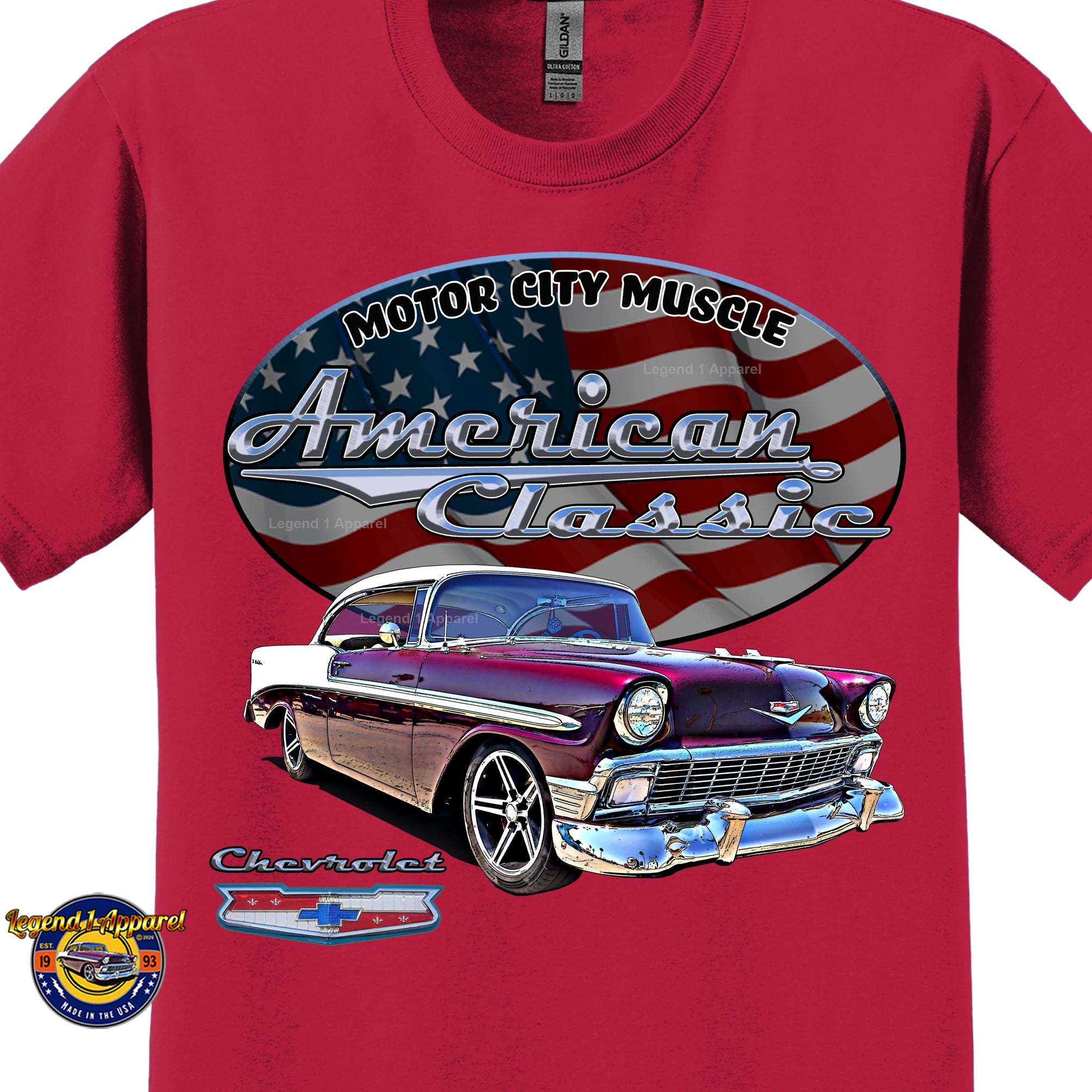 1956 Chevrolet Bel Air Coupe - American Classic Muscle Car T-shirt