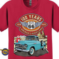 1957 Chevrolet Pick up Classic Truck Graphic Tee – Route 66 100 Years T-Shirt