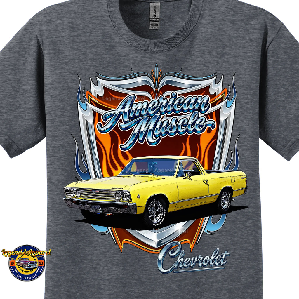 1967 Chevrolet El Camino American Muscle T-Shirt – 67 Chevy Classic Truck Graphic Tee