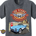 1960 Chevrolet Corvette C1 Classic Car Graphic Tee – Route 66 100 Years T-Shirt