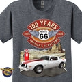 1976 Chevrolet Camaro Classic Car Graphic Tee – Route 66 100 Years T-Shirt