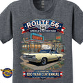 1965 Oldsmobile Cutlass 442 Classic Car Graphic Tee – Route 66 Centennial T-Shirt