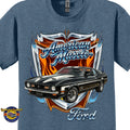 1973 Ford Mustang Fastback Mach 1 Classic Car Graphic Tee – American Muscle T-Shirt