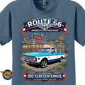 1972 Chevrolet Pick Up C10 Square Body Classic Truck Graphic Tee – Route 66 Centennial T-Shirt