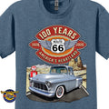1955 Chevrolet Pick up Classic Truck Graphic Tee – Route 66 100 Years T-Shirt