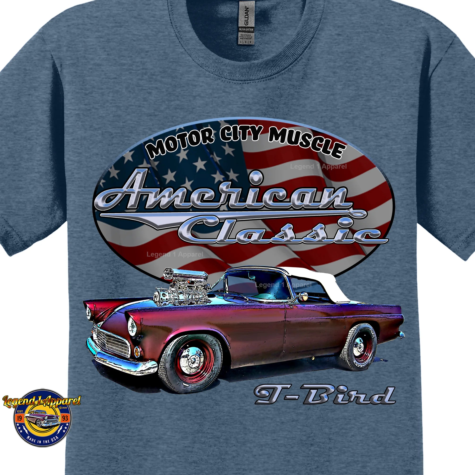 1955 Ford Thunderbird - American Classic Muscle Car T-shirt