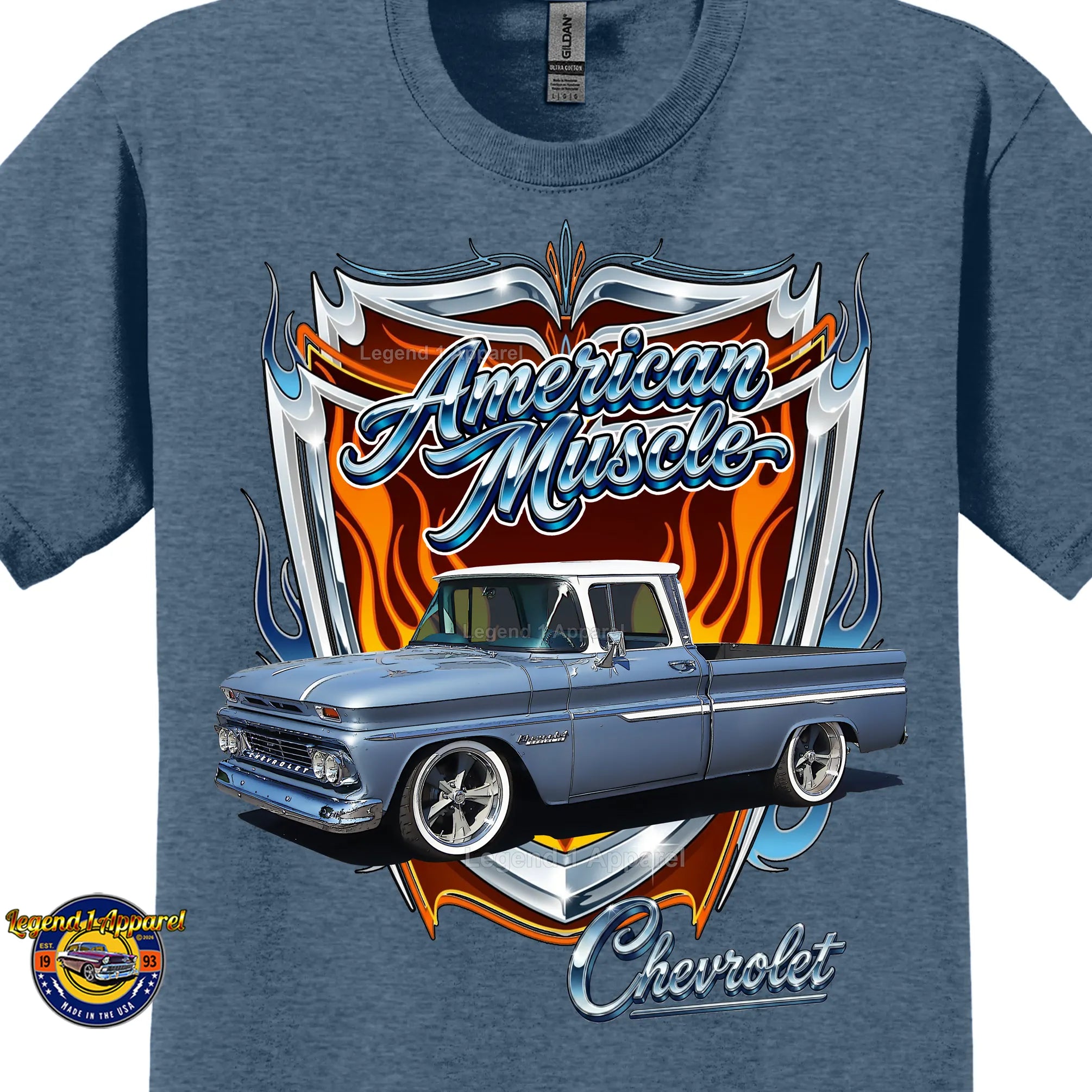 1960 Chevrolet Truck American Muscle T-Shirt – 60 Chevy Classic Pick Up Graphic Tee