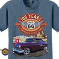 1955 Chevrolet 210 Del Ray Coupe Classic Car Graphic Tee – Route 66 100 Years T-Shirt