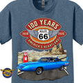 1970 Plymouth RoadRunner Superbird Classic Car Graphic Tee – Route 66 100 Years T-Shirt (Copy)