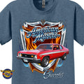 1973 Chevrolet Nova SS American Muscle T-Shirt – 73 Chevy Classic Car Graphic Tee