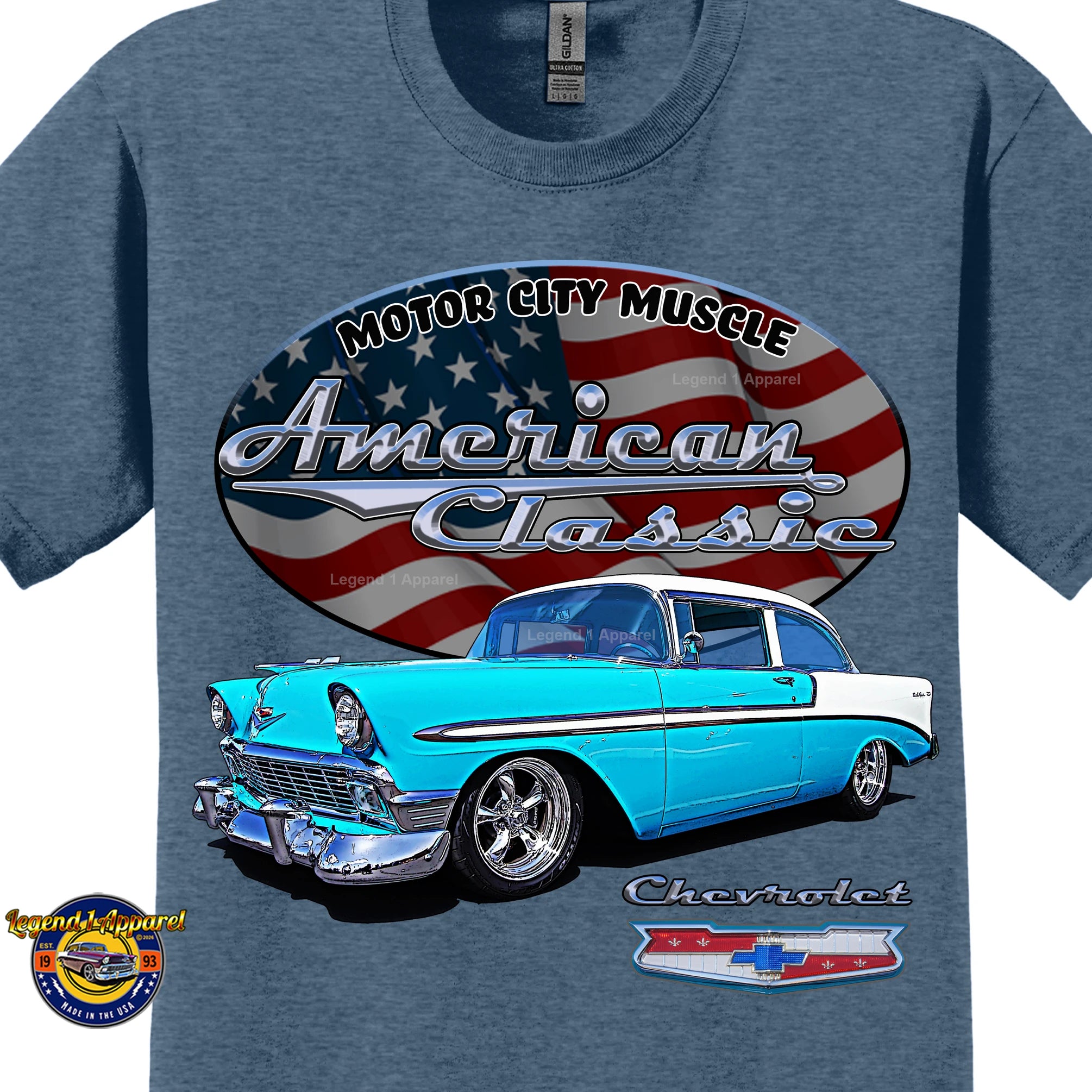 1956 Chevrolet Bel Air Coupe - American Classic Muscle Car T-shirt