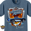 1960 Chevrolet Corvette C1 American Muscle T-Shirt – 60 Chevy Classic Car Graphic Tee