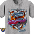 1969 Chevrolet Corvette C3 American Muscle T-Shirt – 69 Chevy Classic Car Graphic Tee