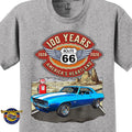 1969 Chevrolet Camaro Classic Car Graphic Tee – Route 66 100 Years T-Shirt