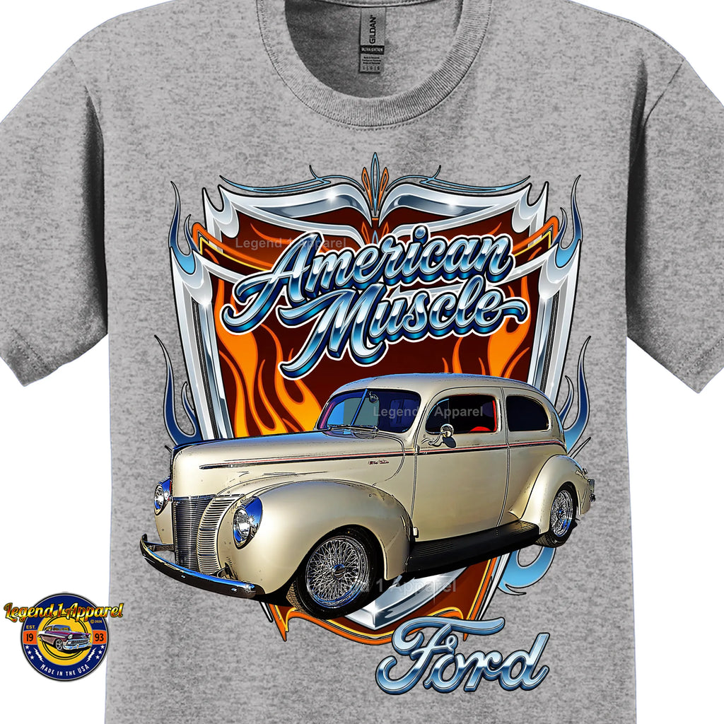 1940 Ford Coupe American Muscle T-Shirt –40 Ford Coupe Car Graphic Tee