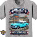 1955 Chevrolet Nomad Bel Air Classic Car Graphic Tee – Route 66 Centennial T-Shirt