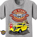 1934 Ford Coupe Classic Car Graphic Tee – Route 66 100 Years T-Shirt