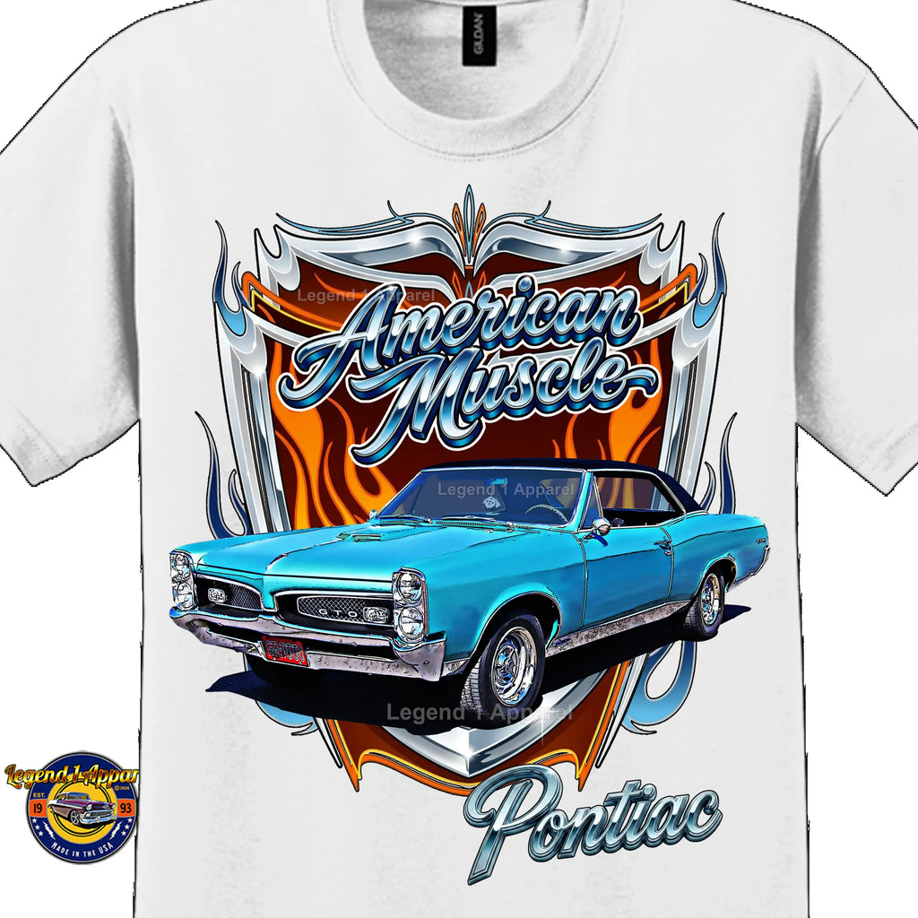 1967 Pontiac GTO American Muscle T-Shirt – 67 GTO Classic Car Graphic Tee