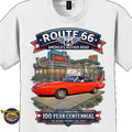 1970 Plymouth Roadrunner Superbird Classic Car Graphic Tee – Route 66 Centennial T-Shirt