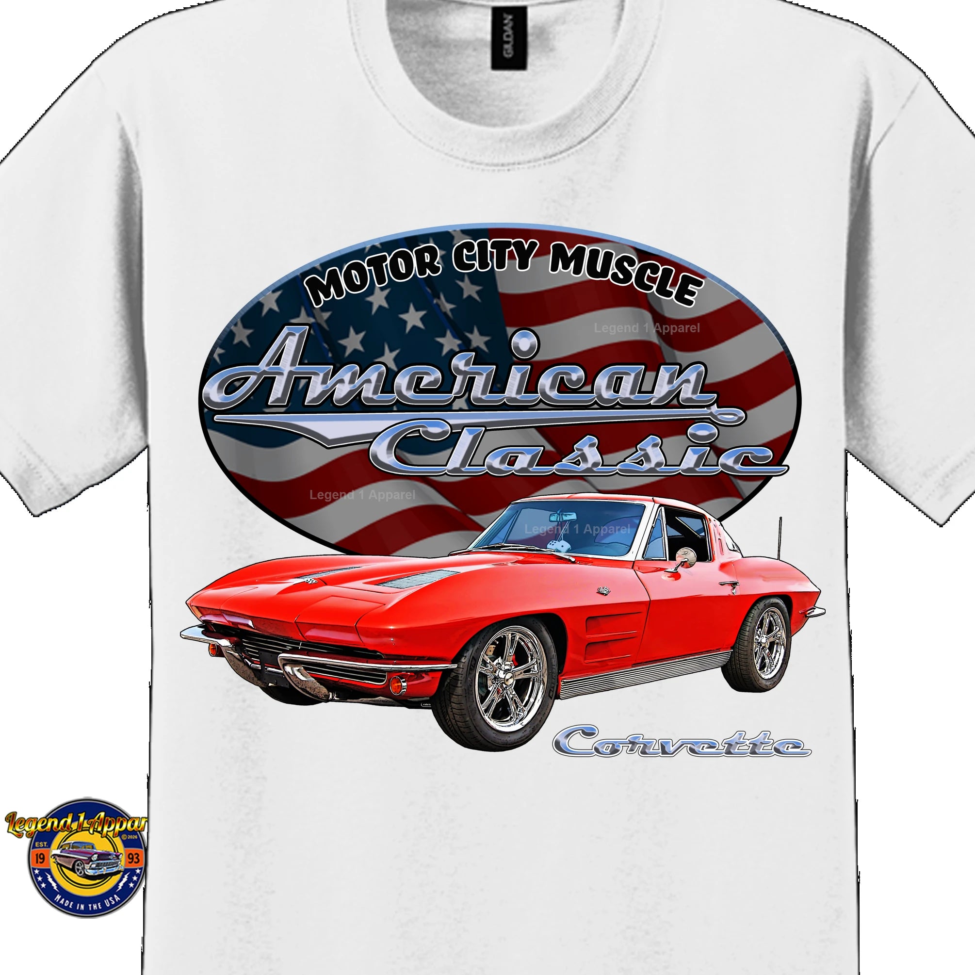 1963 Chevrolet C2 Corvette - American Classic Muscle Car T-shirt