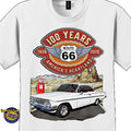 1961 Chevrolet Bel Air Bubble Top Classic Car Graphic Tee – Route 66 100 Years T-Shirt