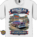 1956 Chevrolet Bel Air Coupe Classic Car Graphic Tee – Route 66 Centennial T-Shirt