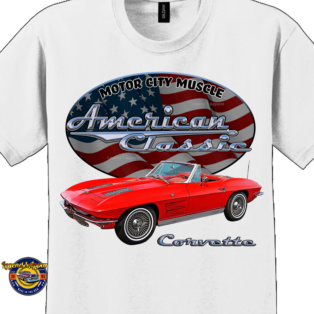 1963 Chevrolet C2 Corvette - American Classic Muscle Car T-shirt