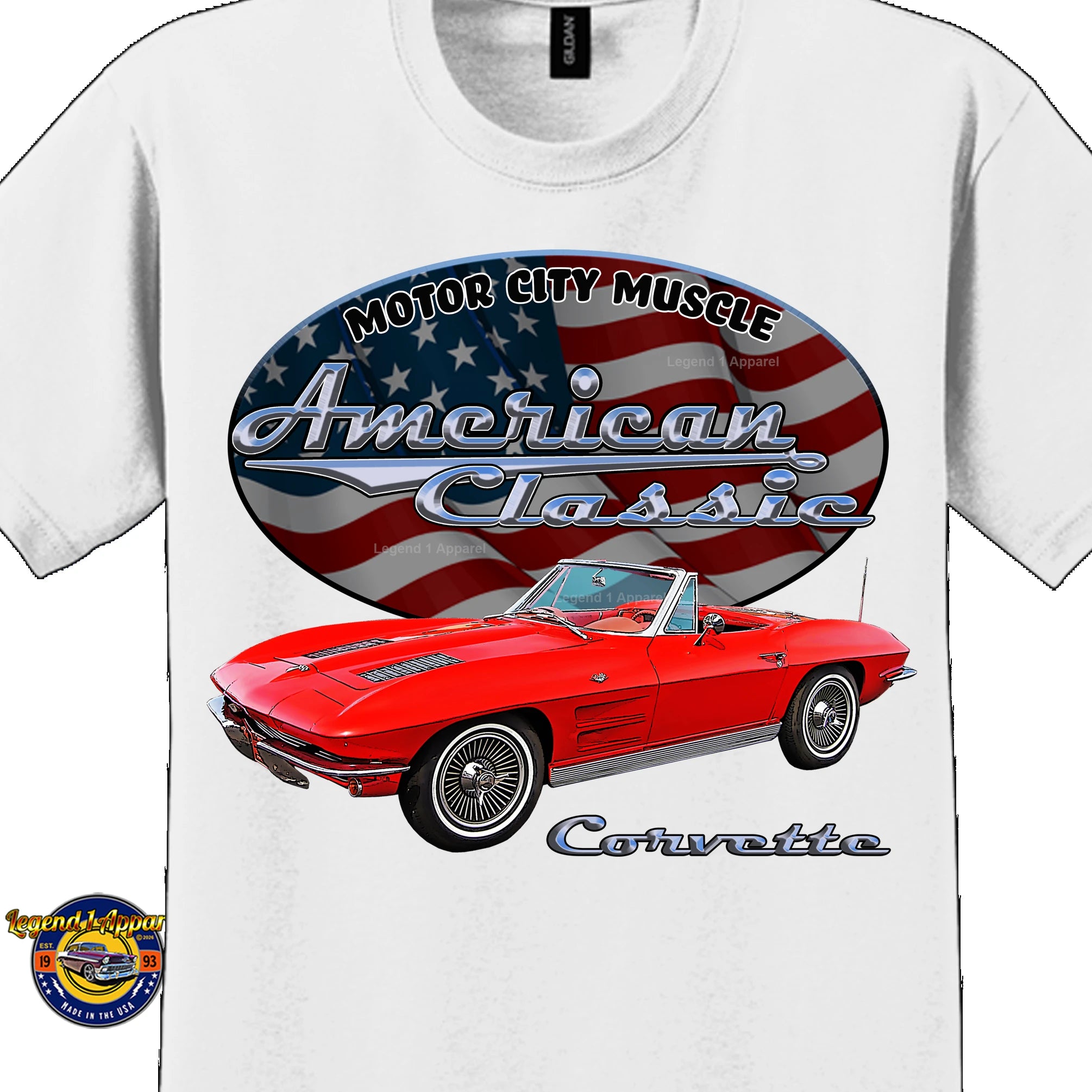 1963 Chevrolet C2 Corvette - American Classic Muscle Car T-shirt