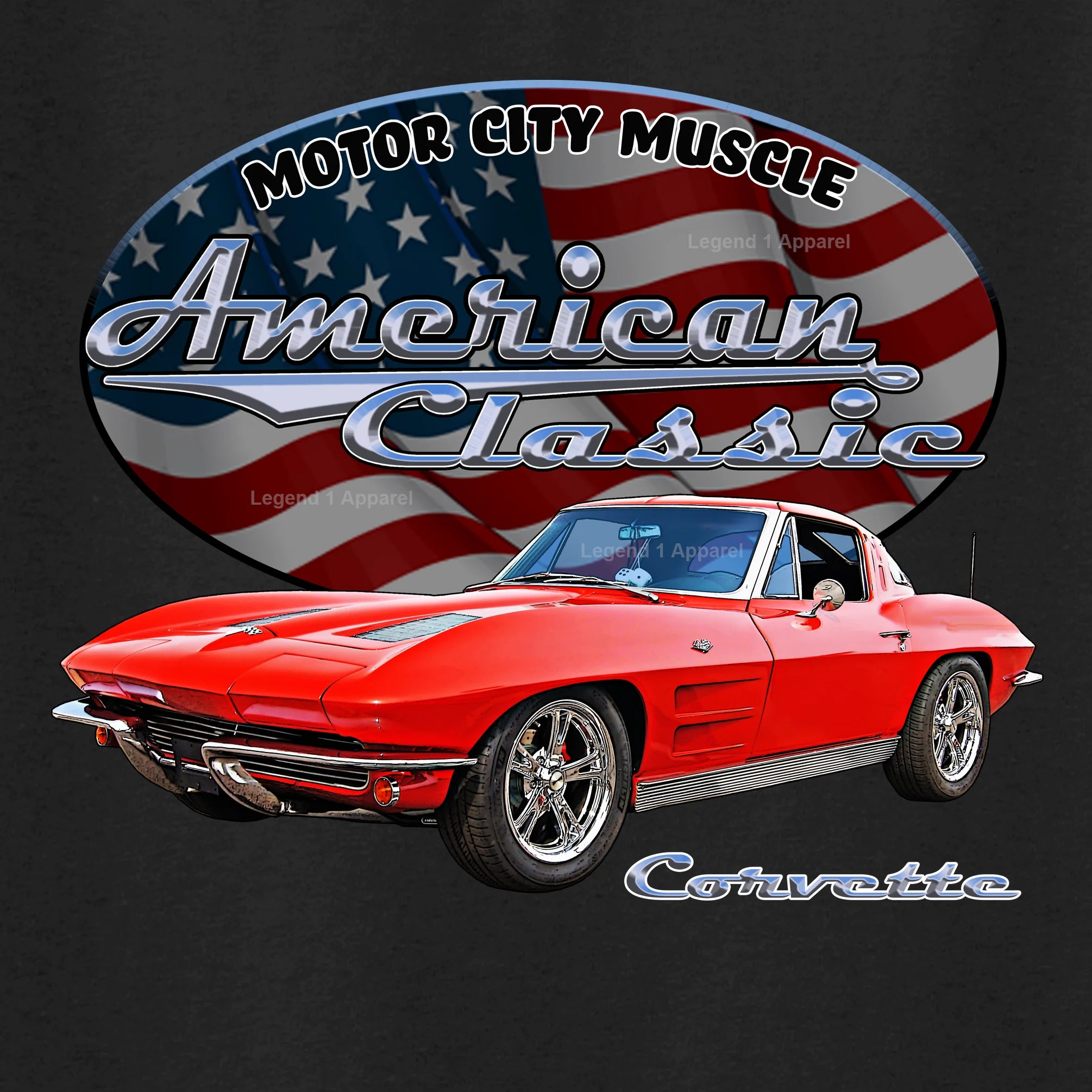 1963 Chevrolet C2 Corvette - American Classic Muscle Car T-shirt