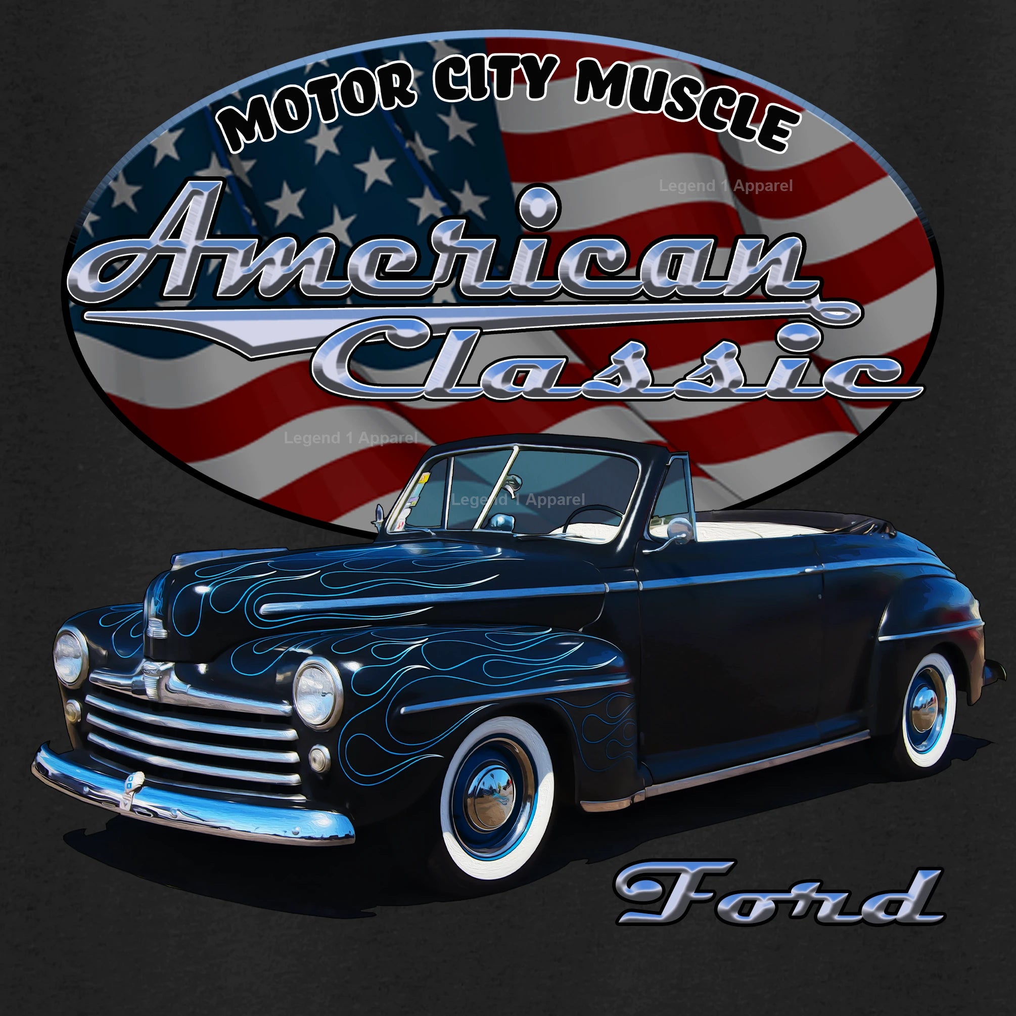 1947 Ford Convertible - American Classic Muscle Car T-shirt